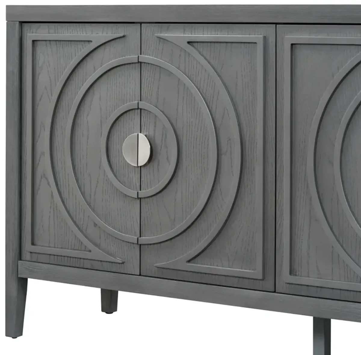 Merax Retro Circular Groove Door Sideboard