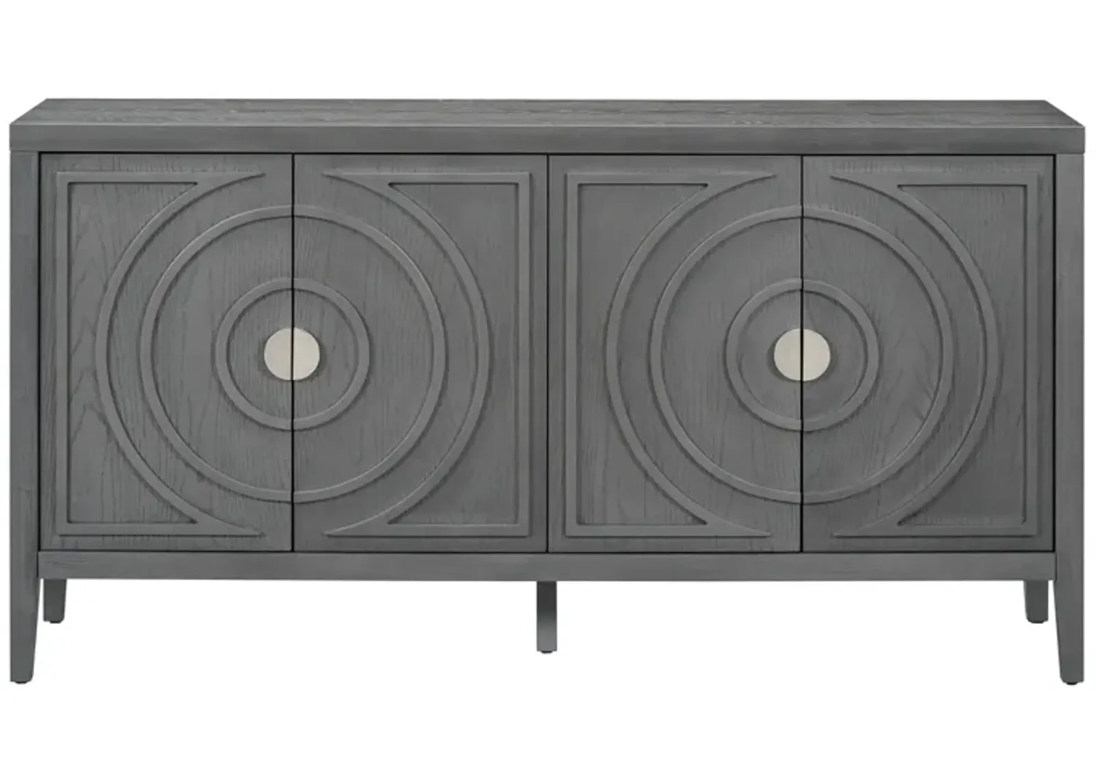 Merax Retro Circular Groove Door Sideboard