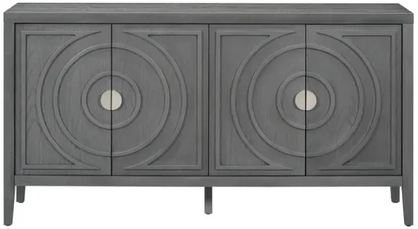Merax Retro Circular Groove Door Sideboard