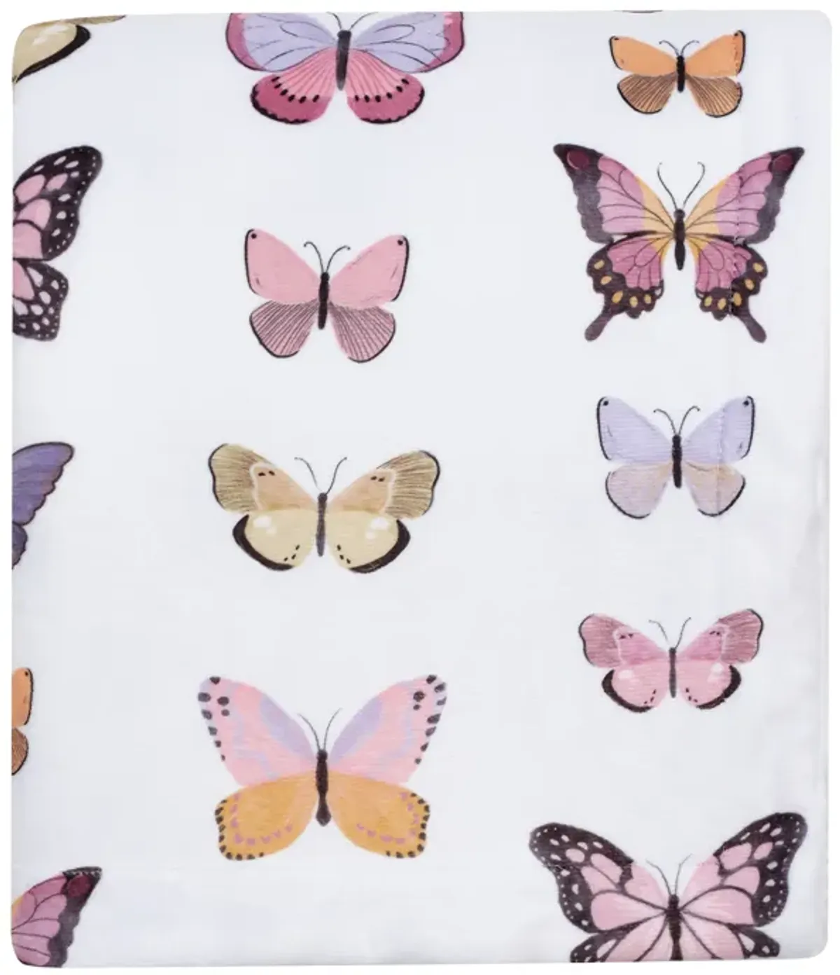 Lambs & Ivy Butterfly Dreams Ultra-Soft Fleece/Faux Shearling Baby Blanket