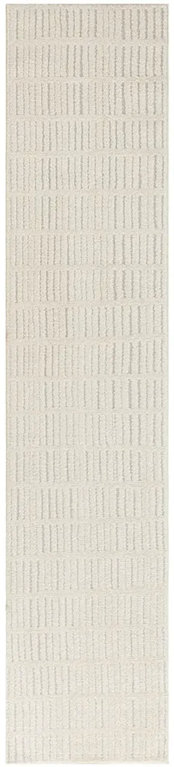 Modern Comfort MNC03 Ivory/Gray 2'2" x 10' Rug