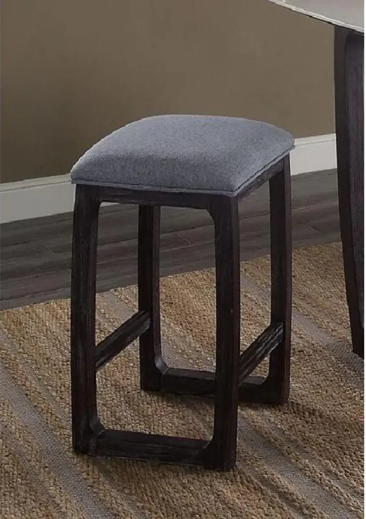 Razo Counter Height Stool (1 Piece), Fabric & Weathered Espresso