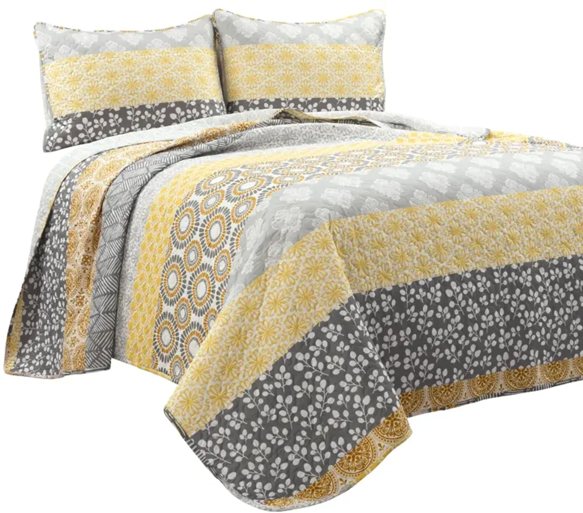 Bohemian Stripe Quilt 3Pc Set