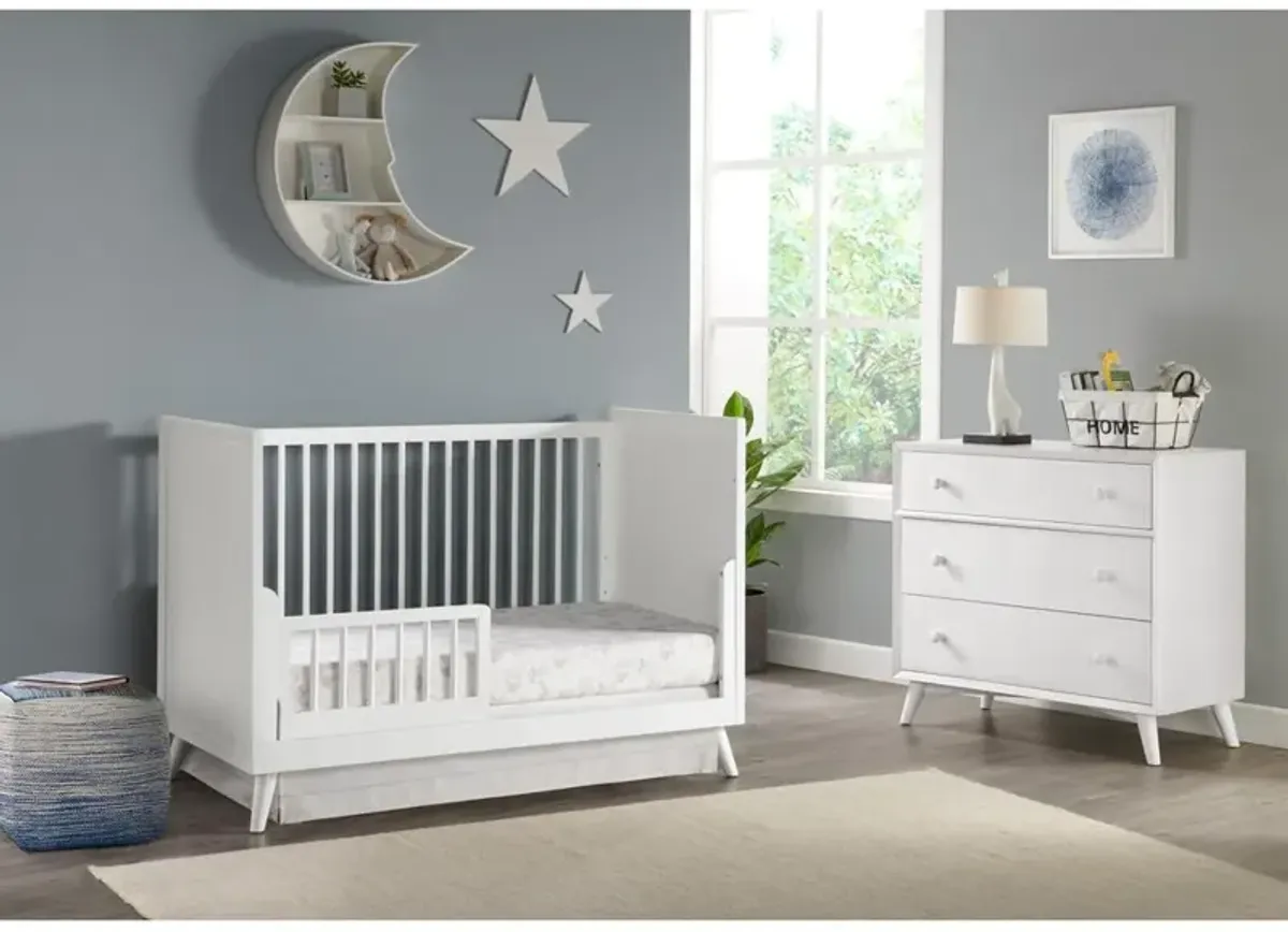 Oxford Baby Dawson 3 In 1 Convertible Crib White