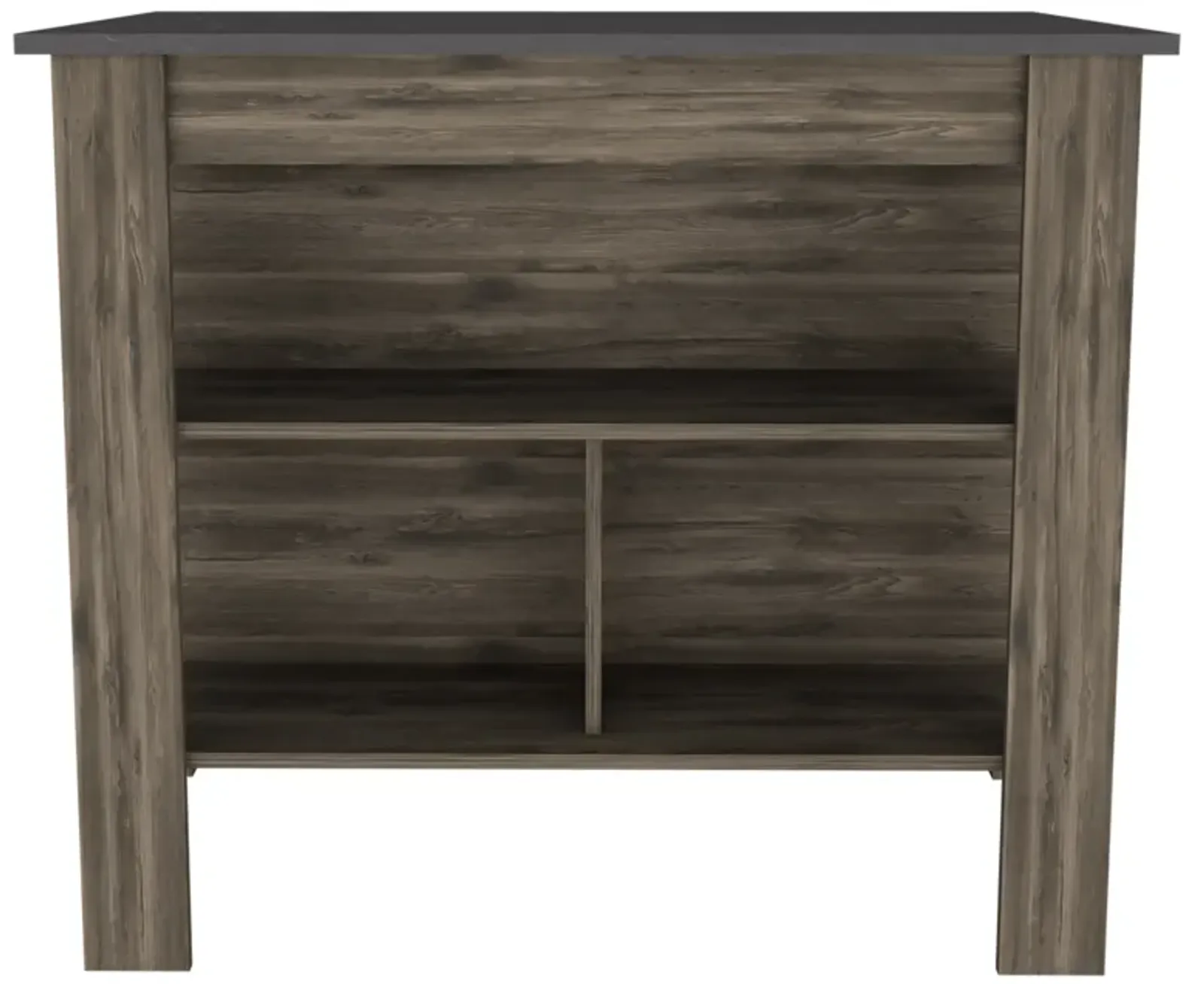 Kitchen Island Dozza, Kitchen, Dark Brown / Onyx