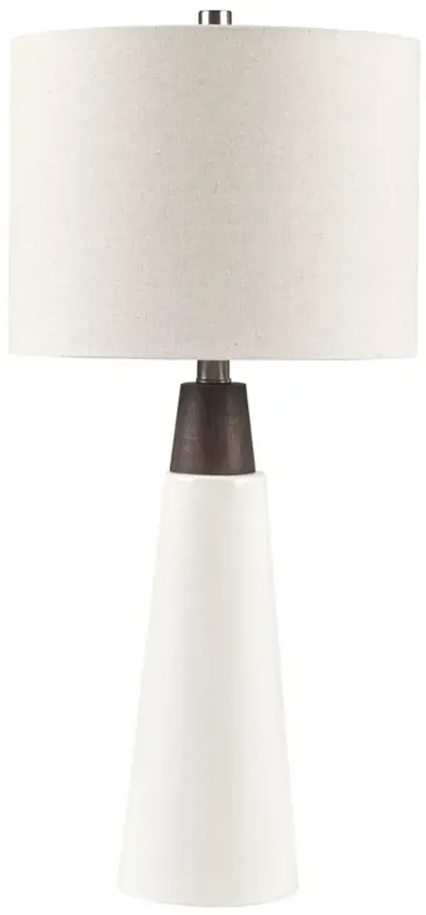 Gracie Mills Kaliyah Mid-Century Ceramic Wood Table Lamp