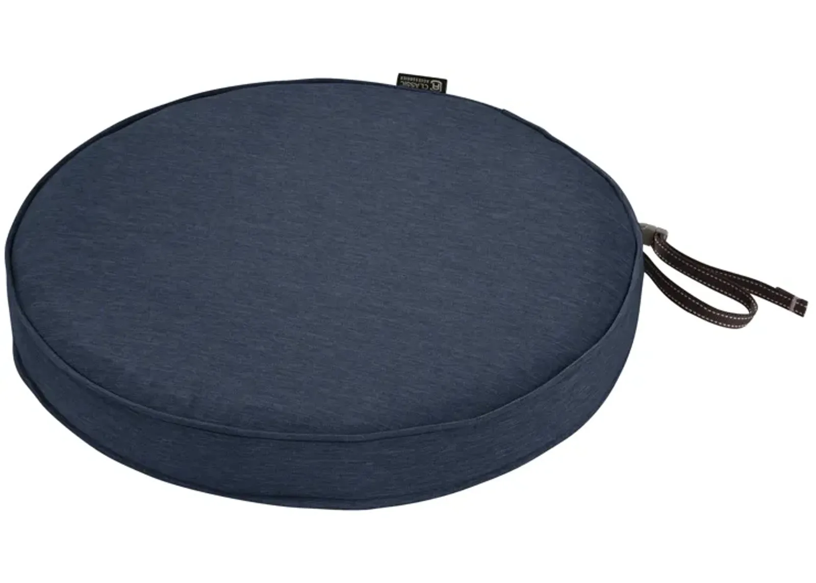 Classic Accessories 62-003-INDIGO-EC Round Seat Cushion Combo, 18"DIA x 2"Thick, Heather Indigo