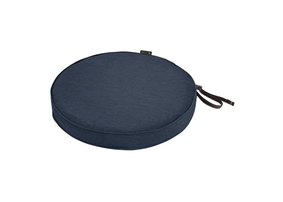 Classic Accessories 62-003-INDIGO-EC Round Seat Cushion Combo, 18"DIA x 2"Thick, Heather Indigo