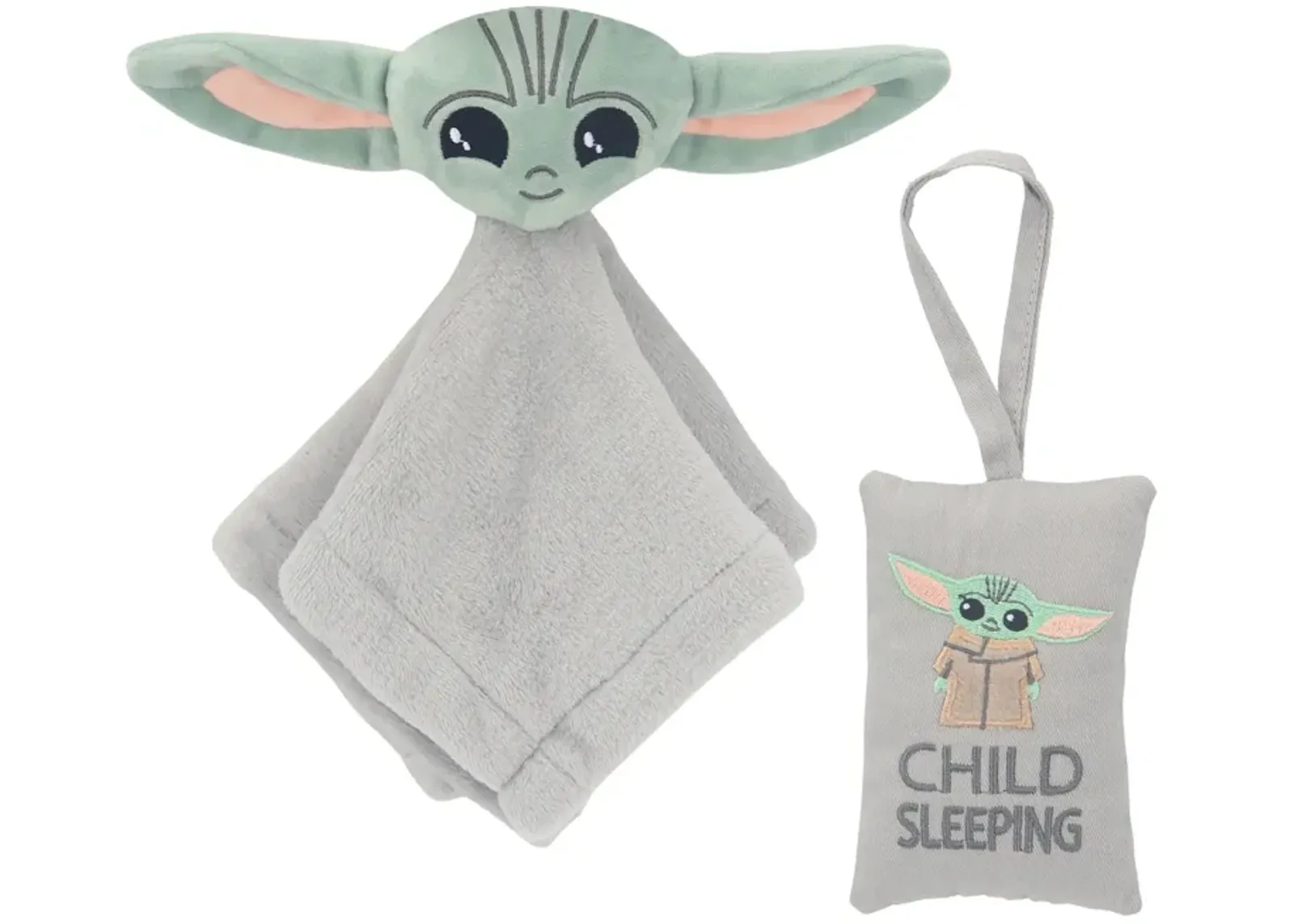 Lambs & Ivy Star Wars The Child/Baby Yoda Security Blanket/Door Pillow Gift Set