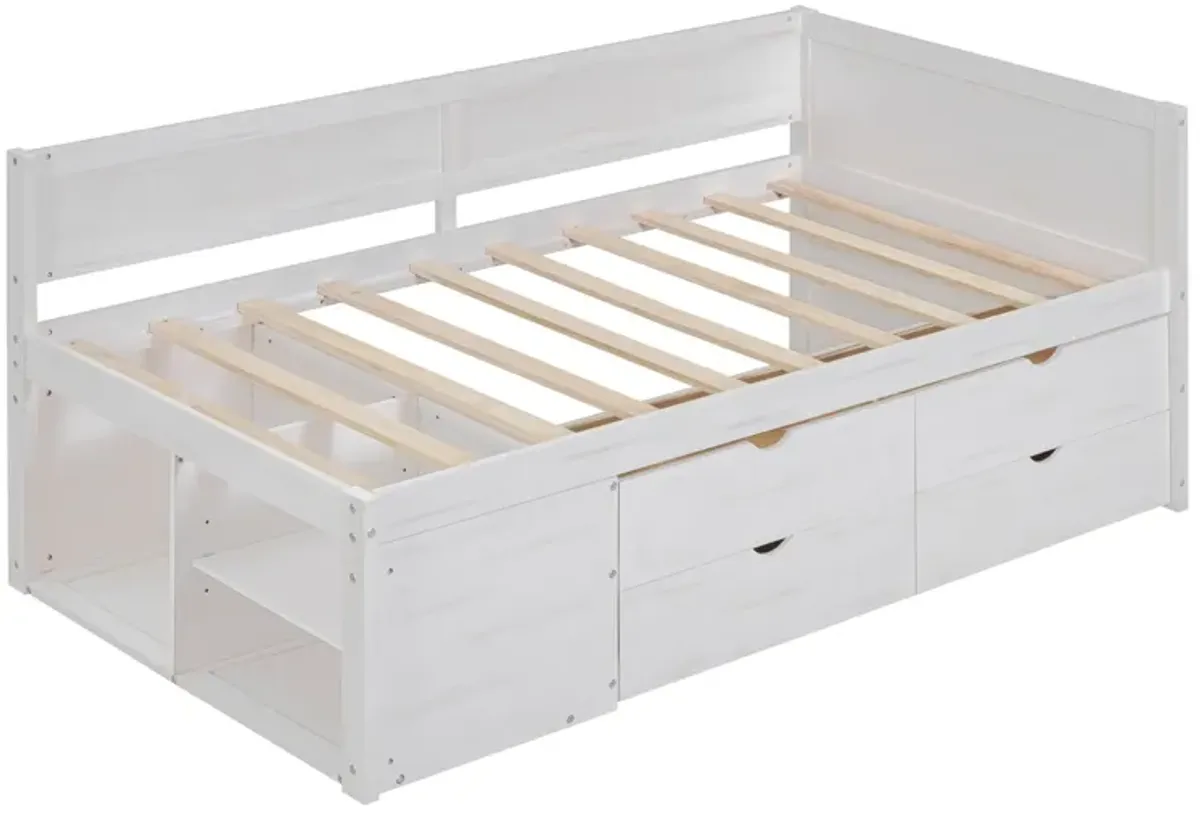 Merax Daybed with Drawers and Shelves