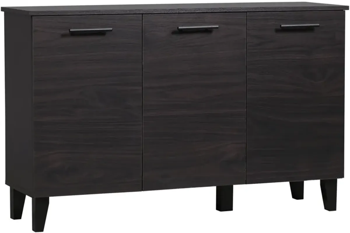 Dark Walnut Buffet: Kitchen Sideboard with Adjustable Shelf