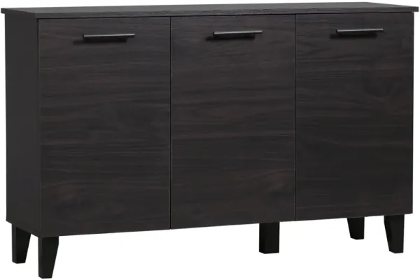 Dark Walnut Buffet: Kitchen Sideboard with Adjustable Shelf