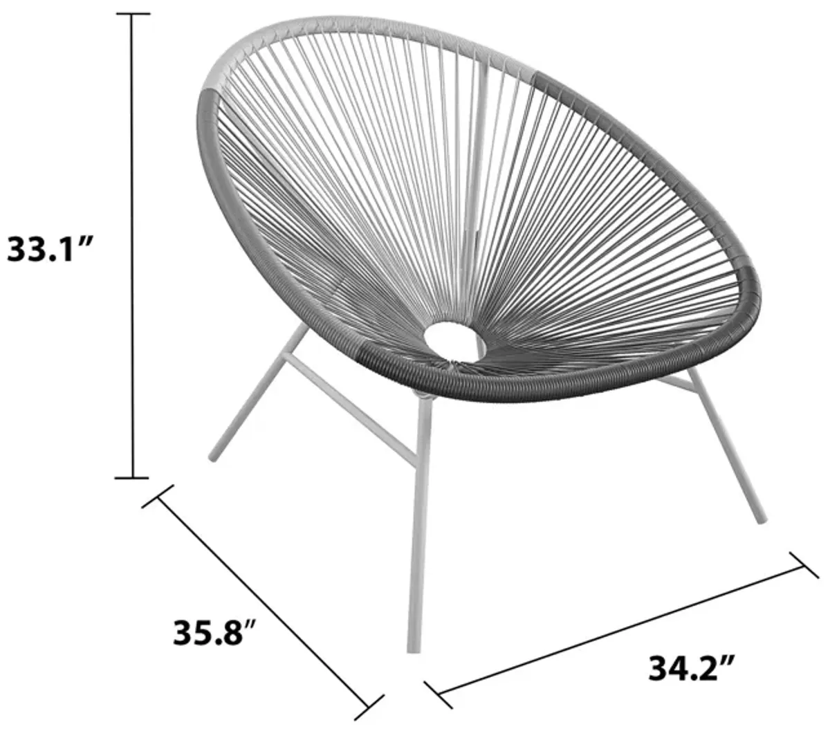 CosmoLiving by Cosmopolitan Avo Indoor/Outdoor Set of 2 XL Lounge Chairs