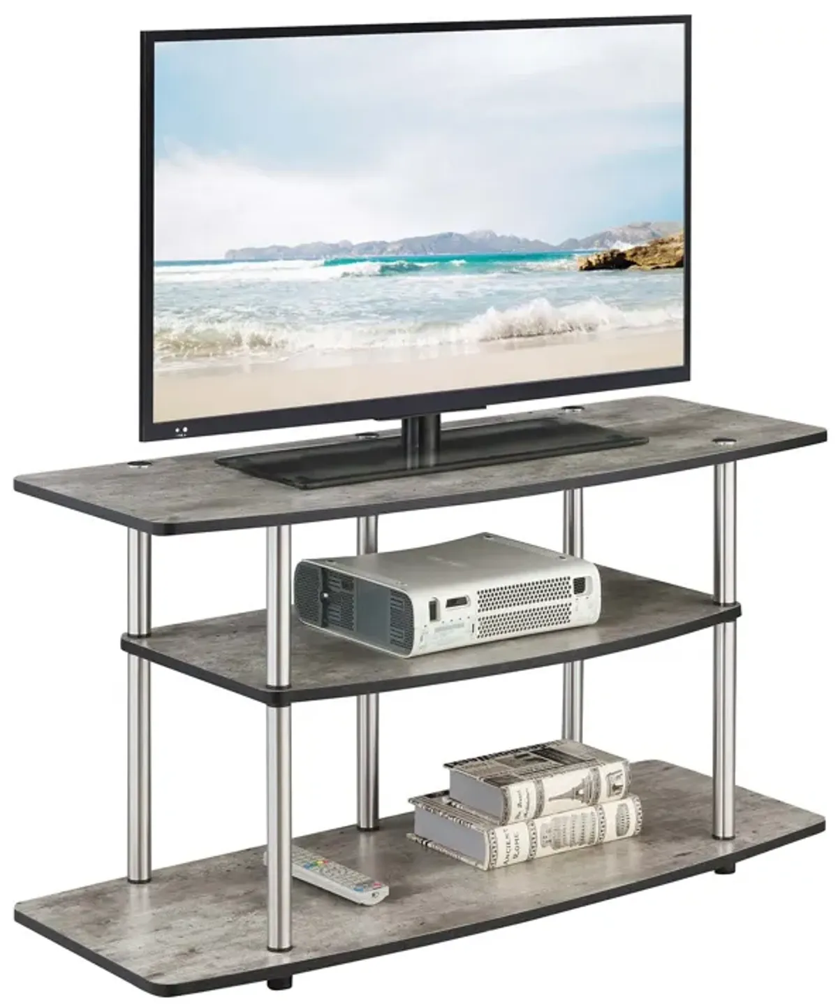 Designs2Go No Tools 3 Tier Wide TV Stand