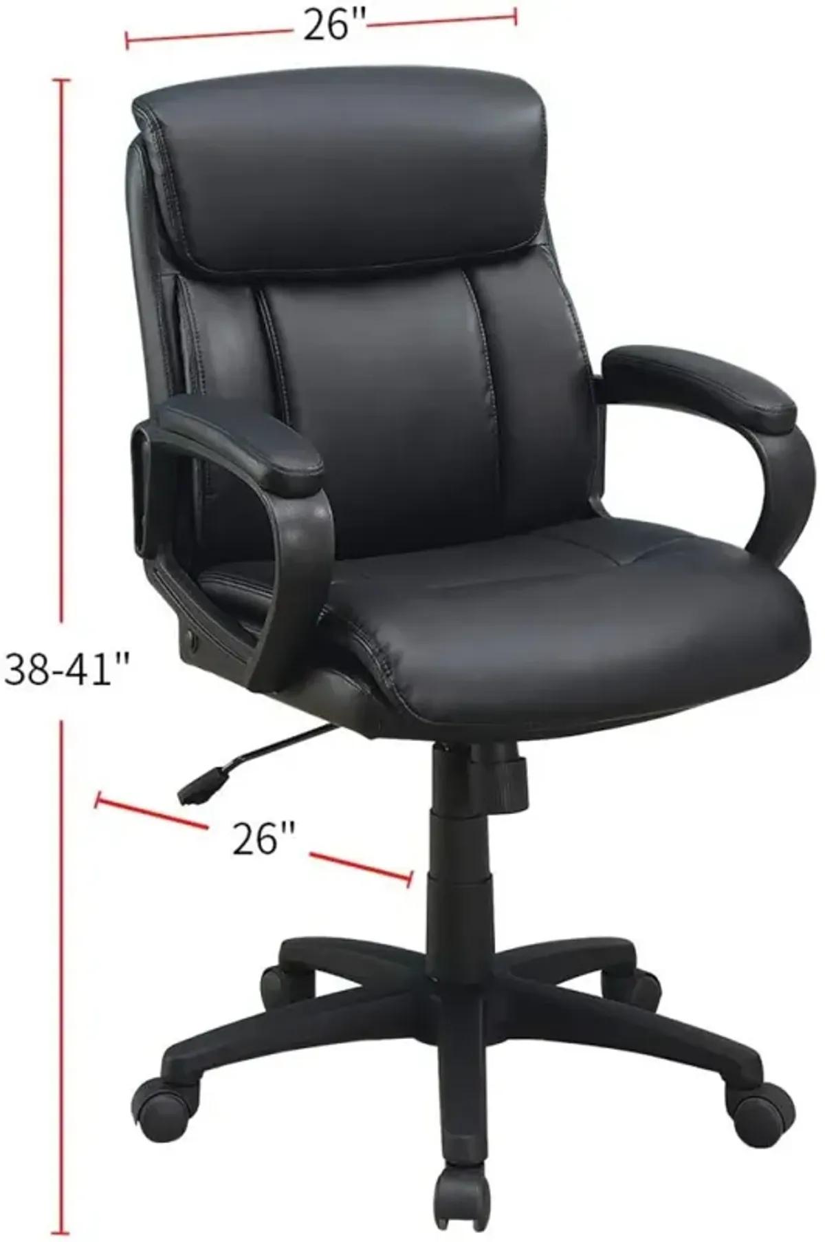 Classic Look Extra Padded Cushioned Relax 1 Piece Office Chair Home Work Relax Black Color