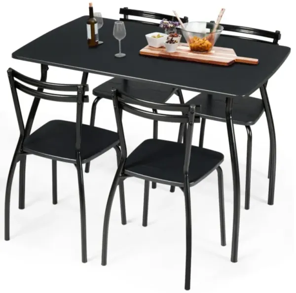 5 Pieces Dining Table Set with 4 Chairs