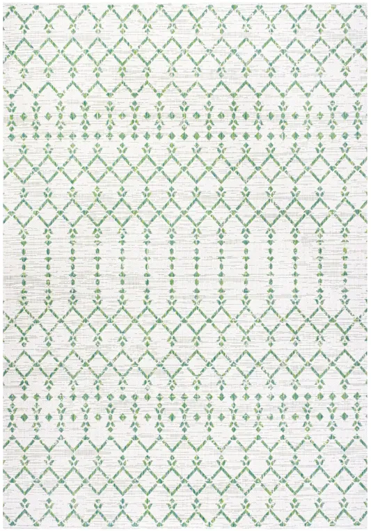 Ourika Moroccan Geometric Textured Weave Indoor/Outdoor Runner Rug