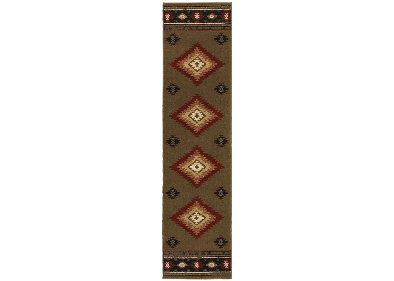 Hudson 1'10" x 7'6" Green Rug