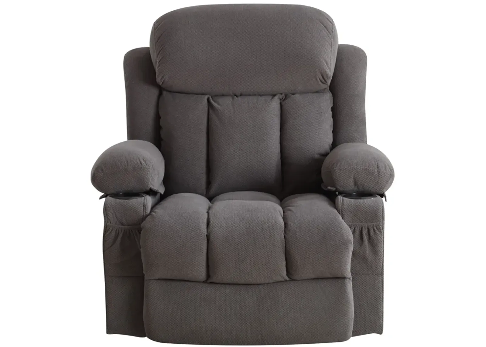 39.76 in. W Velvet Recliner with Rocking, Remote Control, Tufted and Storage