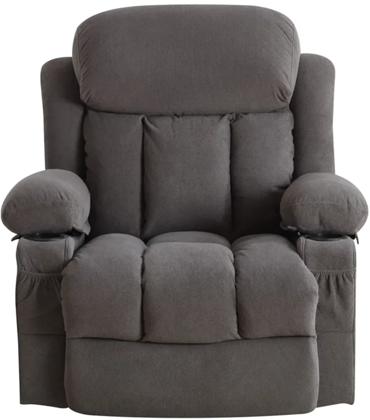 39.76 in. W Velvet Recliner with Rocking, Remote Control, Tufted and Storage