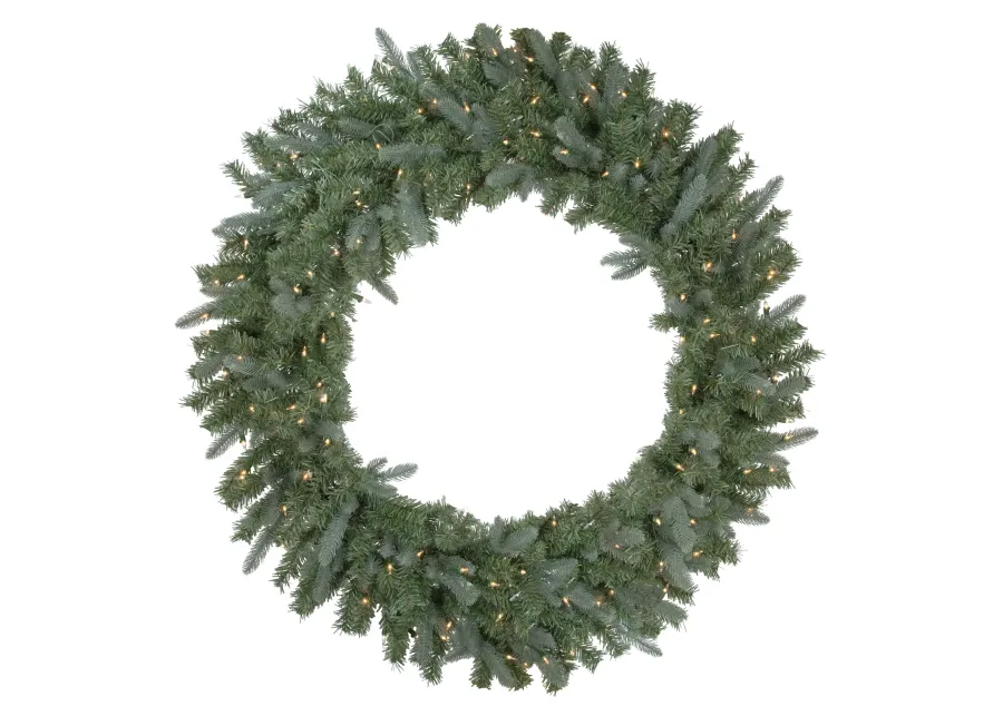 Pre-Lit Granville Fraser Fir Artificial Christmas Wreath  48-Inch  Clear Lights