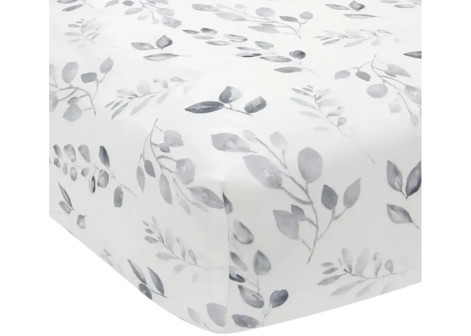 Lambs & Ivy Painted Forest Cotton Fitted Crib Sheet - Gray, White, Outdoors