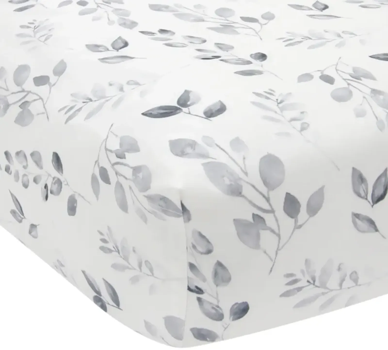 Lambs & Ivy Painted Forest Cotton Fitted Crib Sheet - Gray, White, Outdoors