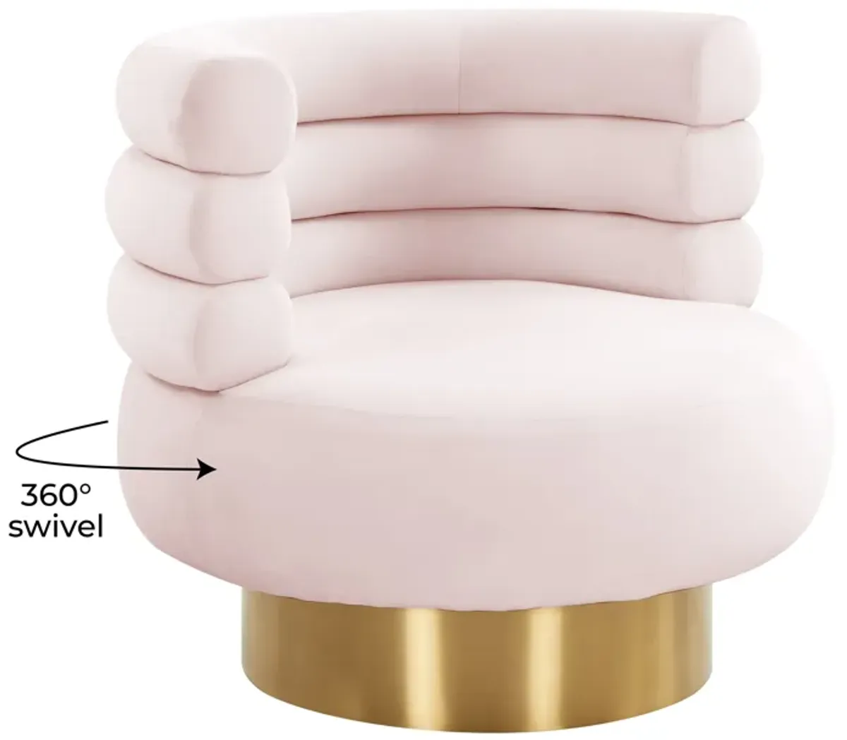 Naomi Velvet Swivel Chair