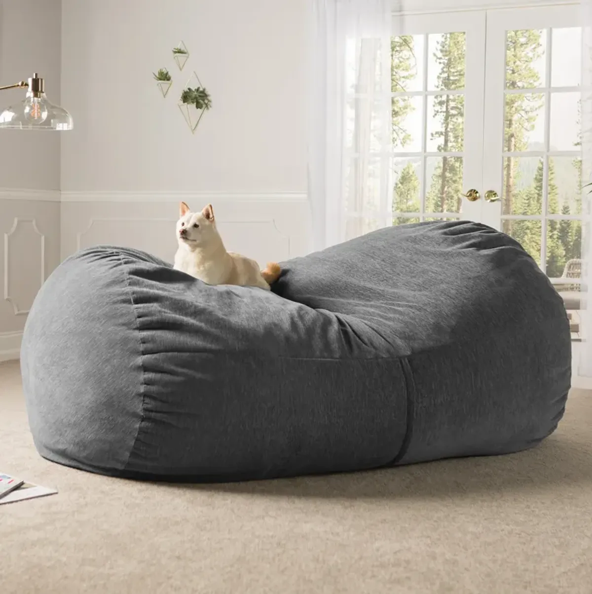 Jaxx 7 Foot Giant Bean Bag Sofa - Premium Chenille