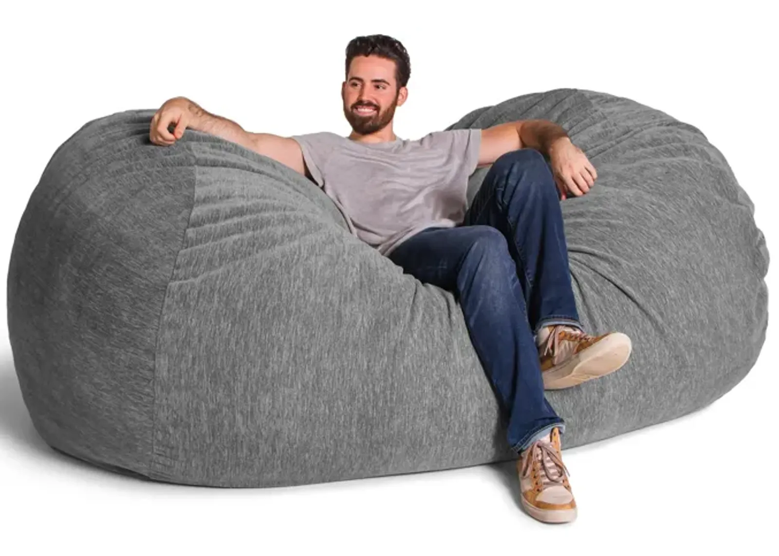 Jaxx 7 Foot Giant Bean Bag Sofa - Premium Chenille