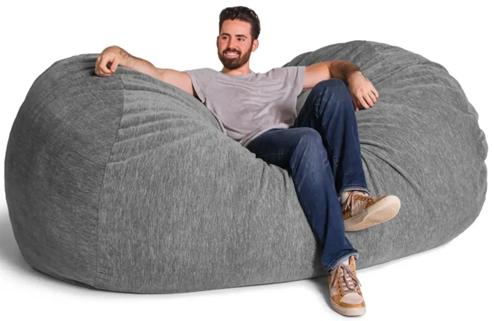 Jaxx 7 Foot Giant Bean Bag Sofa - Premium Chenille