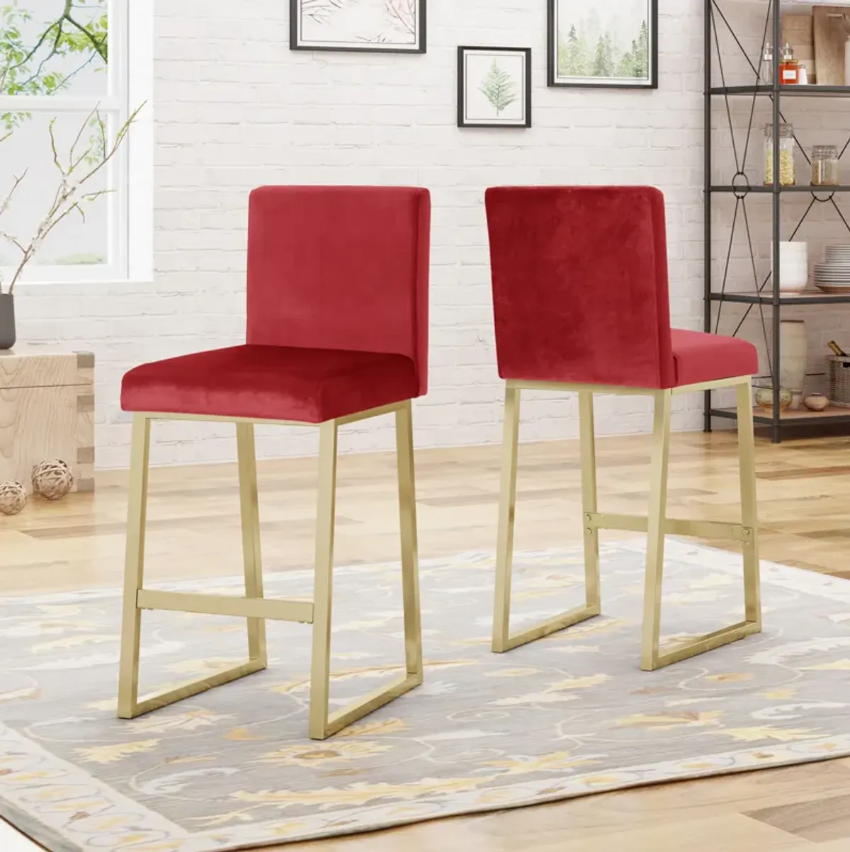 Wine Color Barstool