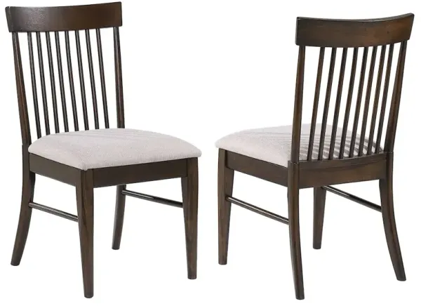 Everton Wood Dining Side Chair Dark Walnut (Set of 2)