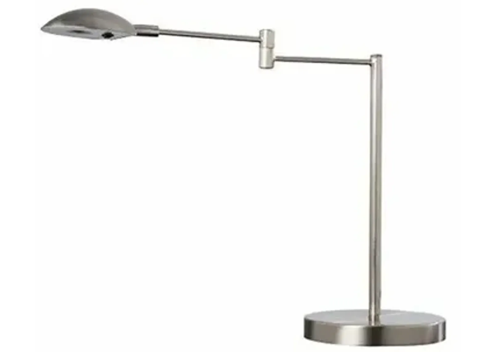 HomeRoots Minimalist Silver Metal Swing Arm Desk Lamp