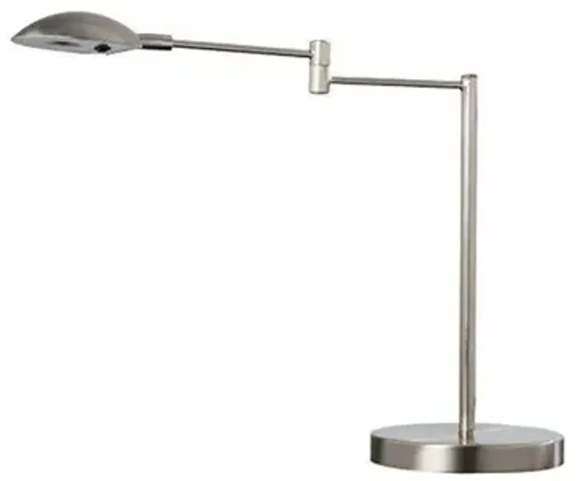 HomeRoots Minimalist Silver Metal Swing Arm Desk Lamp