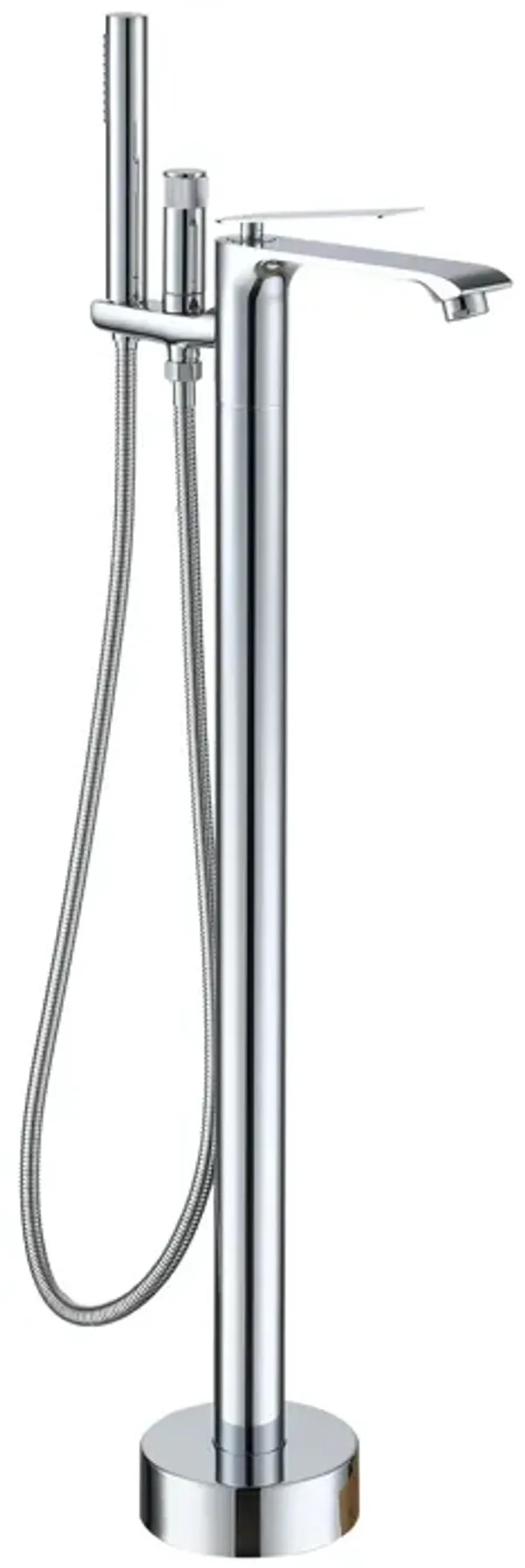 Mondawe Single-Handle Freestanding Floor Mount Tub Filler Faucet with Handheld Shower