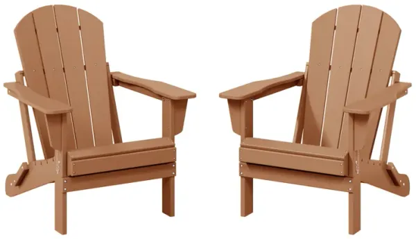 WestinTrends Westintrends 2 piece set outdoor folding Poly Adirondack chair
