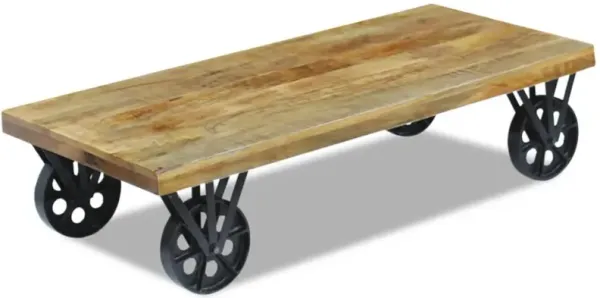 vidaXL Coffee Table Mango Wood 47.2"x23.6"x11.8"
