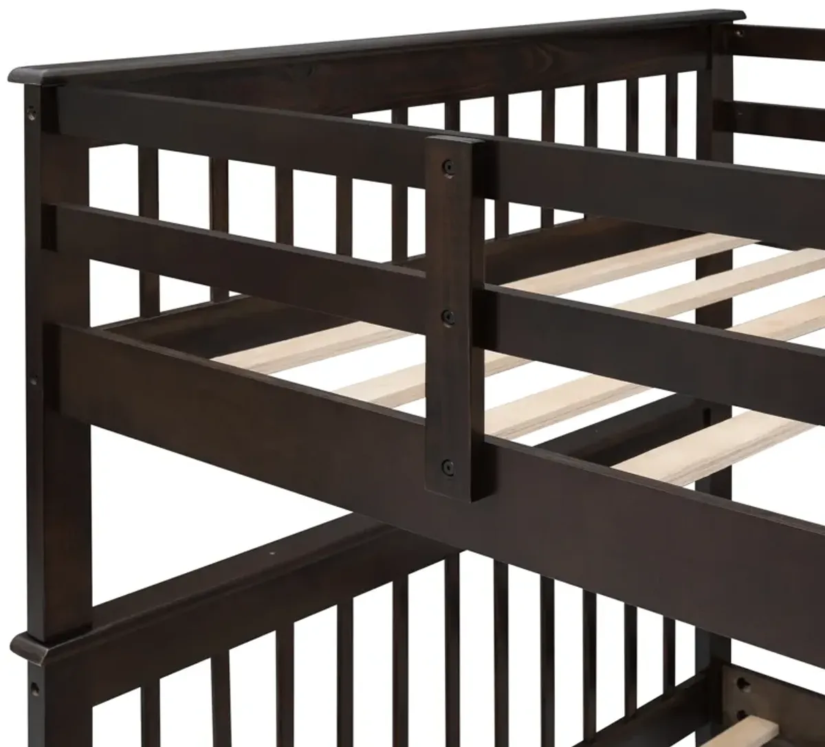 Modern Storage Bunk Bed with Open Shelves