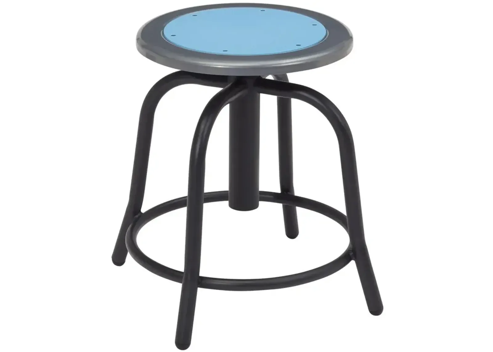 NPS® 18” - 24” Height Adjustable Swivel Stool, Blueberry Seat and Black Frame