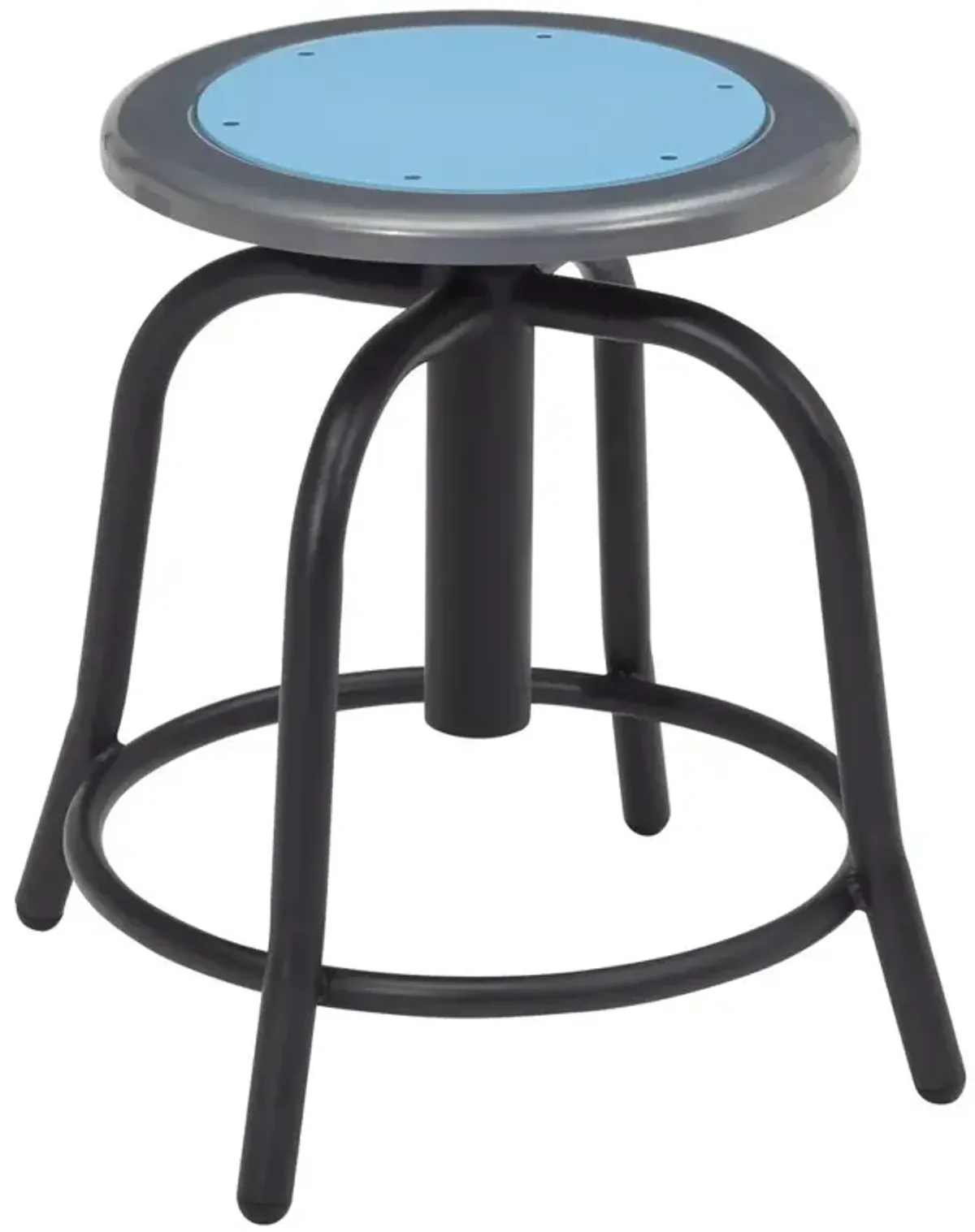 NPS® 18” - 24” Height Adjustable Swivel Stool, Blueberry Seat and Black Frame