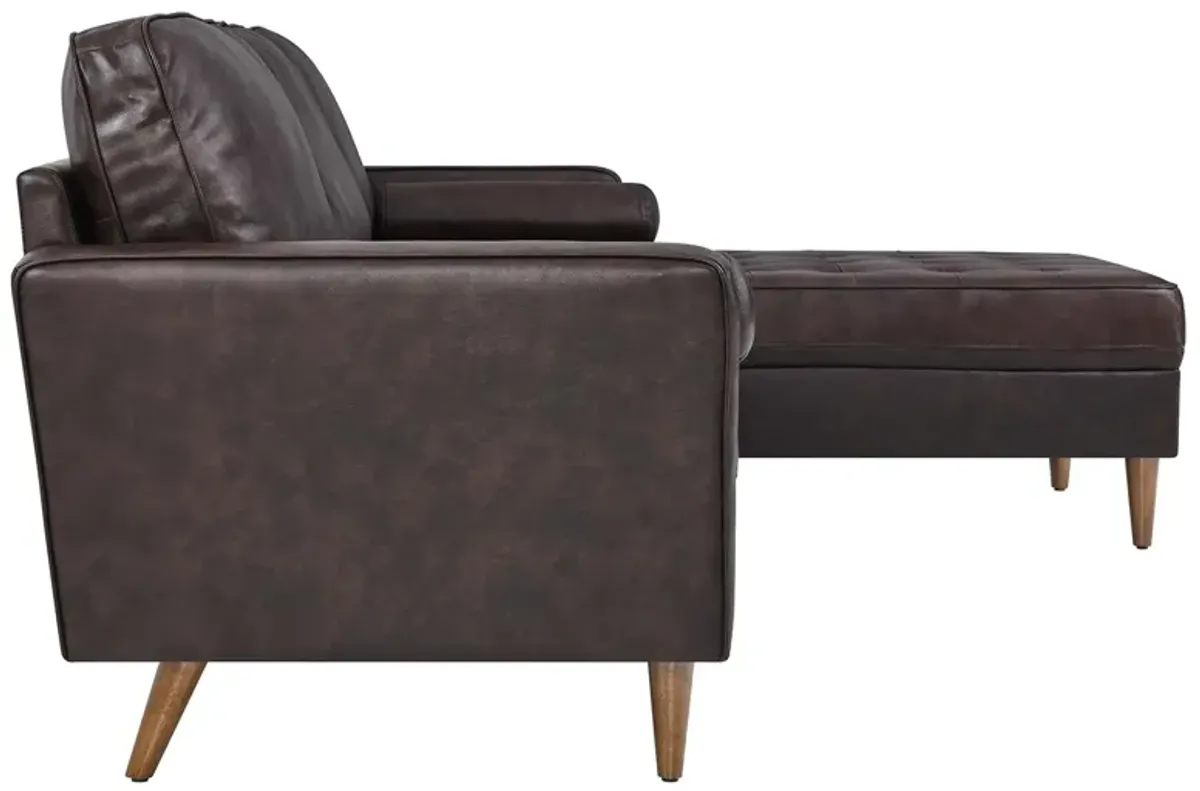 Valour 98" Leather Sectional Sofa