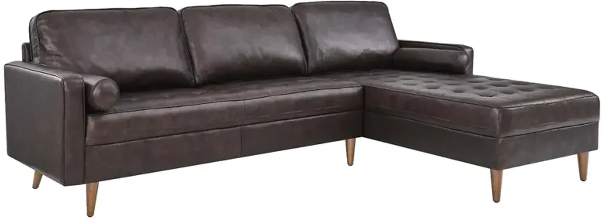 Valour 98" Leather Sectional Sofa