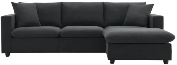 Whisen Modern L-shaped Sectional Sofa Set with Convertible Ottoman and 2 pillows -Beige