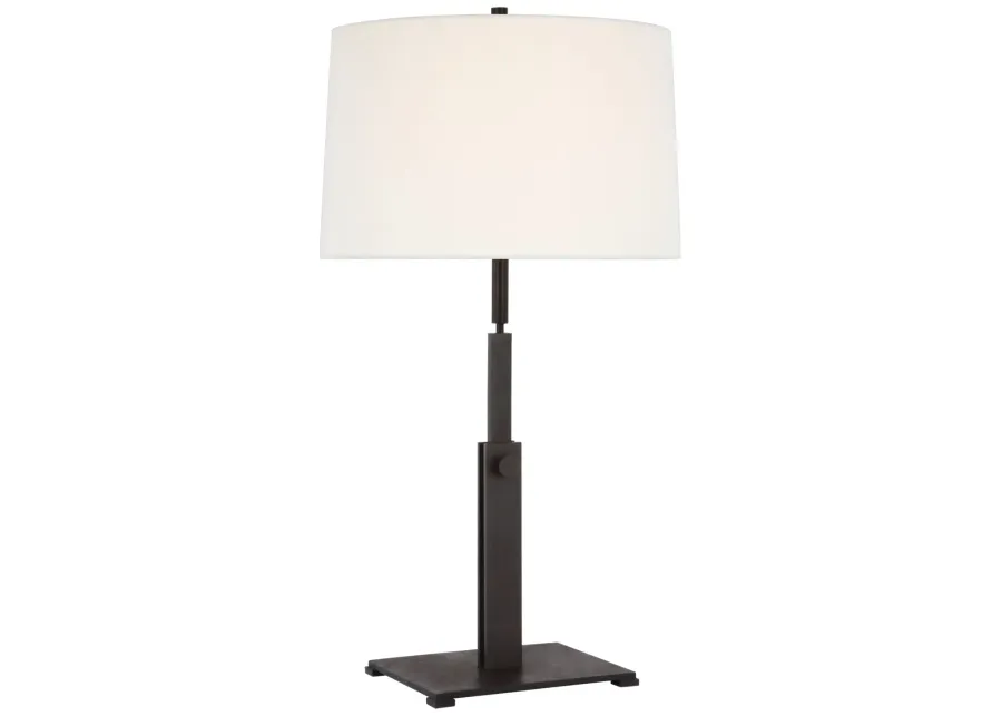 Cadmus Large Adjustable Table Lamp in Warm Iron