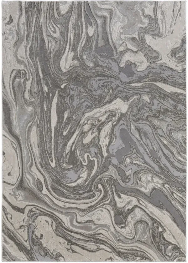 Prasad 3894F Gray/Ivory/Silver 10' x 13'2" Rug