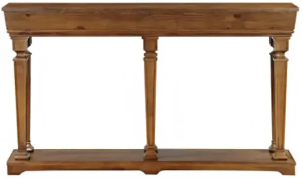 Oak Finish Dresser Sleek Rectangular Dresser with Bottom Shelf - 26” Clear, 71 ‘L x 11 ’W Top, Sturdy Wood Construction, Elegant Leg Design, Easy Assembly