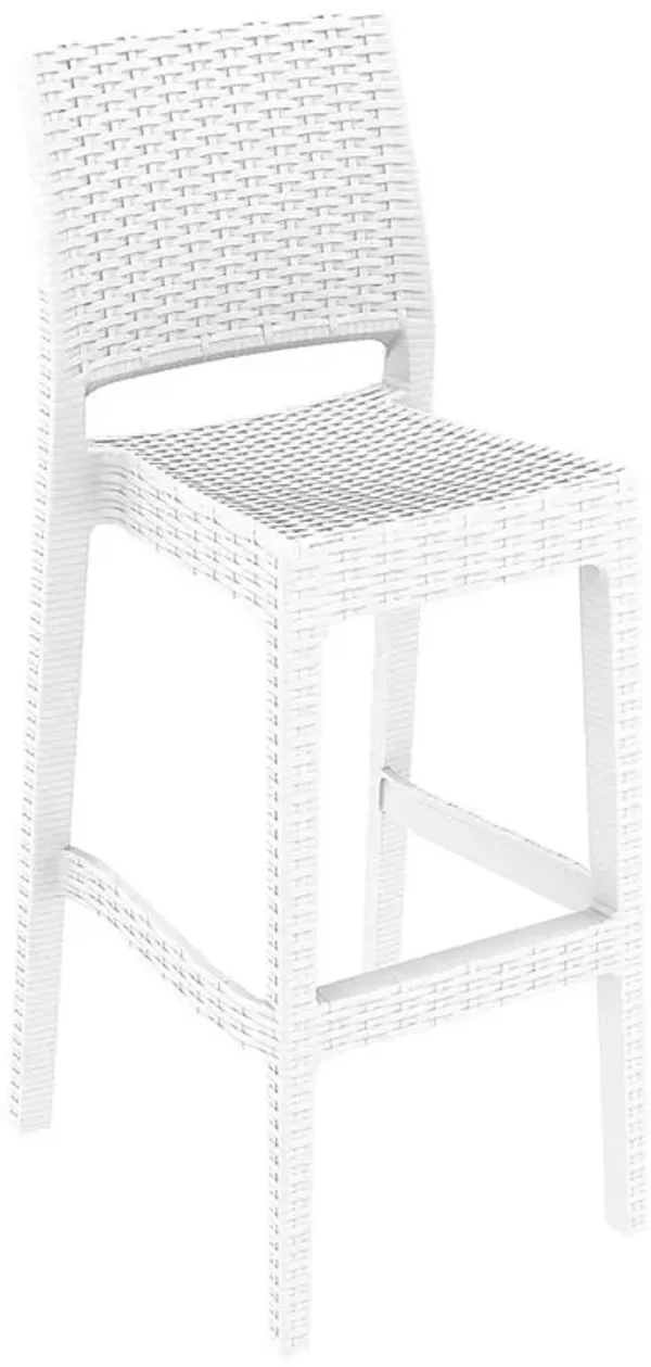 Belen Kox Resin Bar Stool, Set of 2, White, Belen Kox