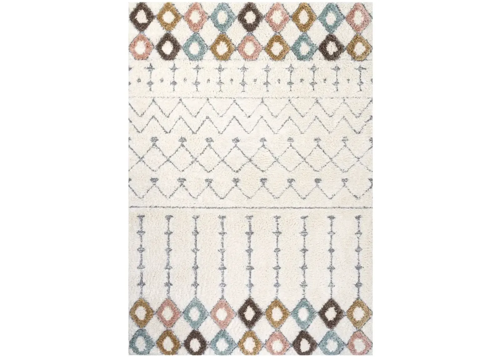 Pia Moroccan Trellis Plush Carved Area Rug