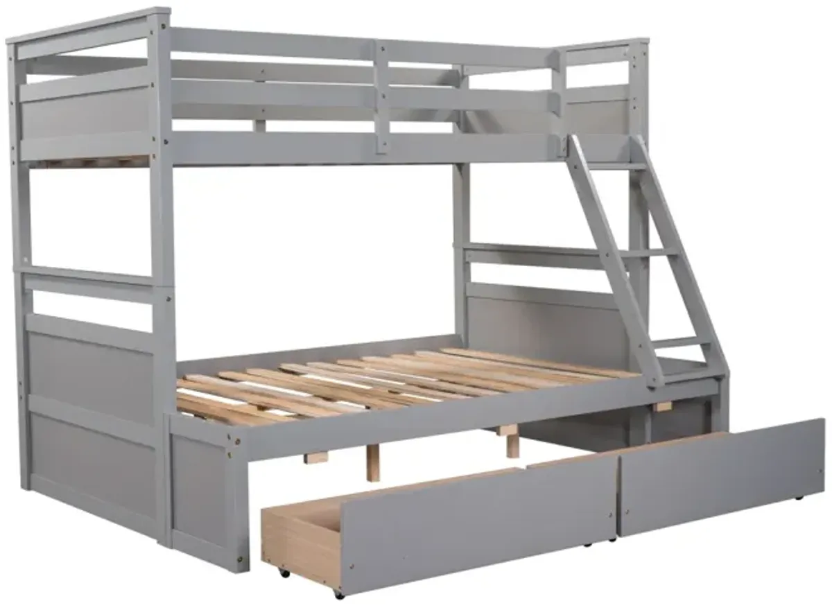 Twin Over Full Bunk Bed With Storage